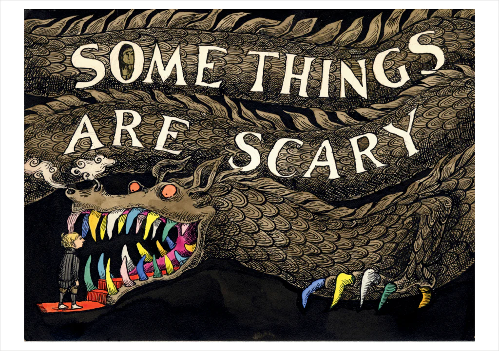 Pomegranate: Edward Gorey "Some Things Are Scary" Card