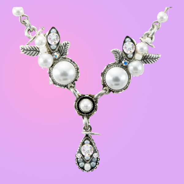 Firefly: Flora White Pearl Necklace (8847)