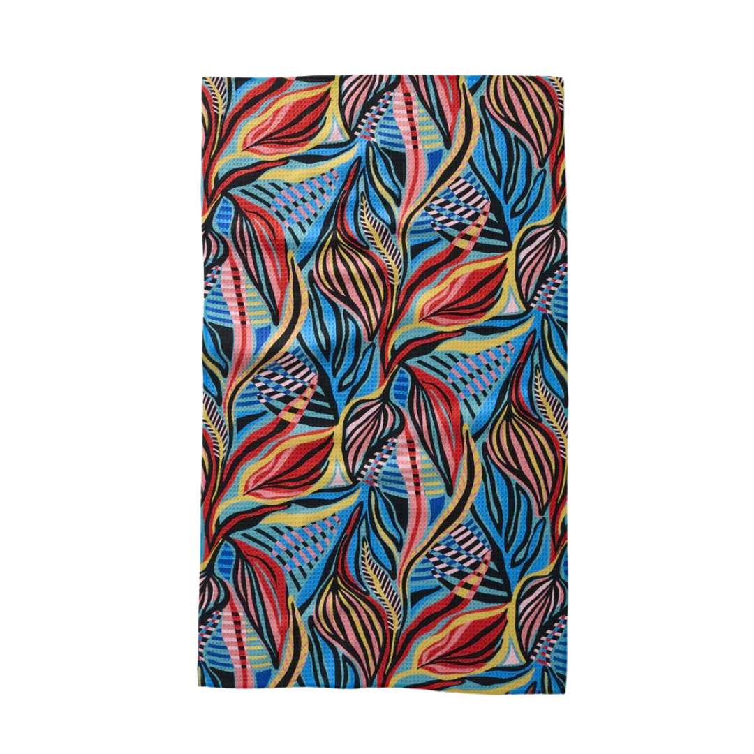 Geometry: Leafy Path Tea Towel