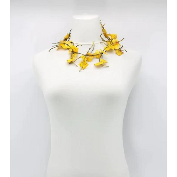Jianhui London: Aqua Water Lily Leaf Necklace Short