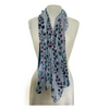Sherit Levin: Gray Velvet Poncho/Scarf, Willow Branches