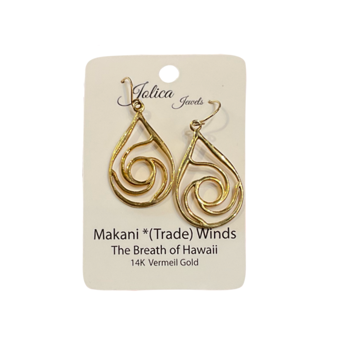 Jolica: Elements Earrings, 22KV Makani (Wind )S