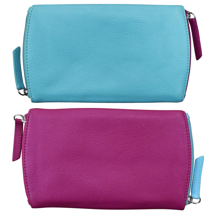 ILI: 2-Tone Double Zip Eyeglass Case (6571)
