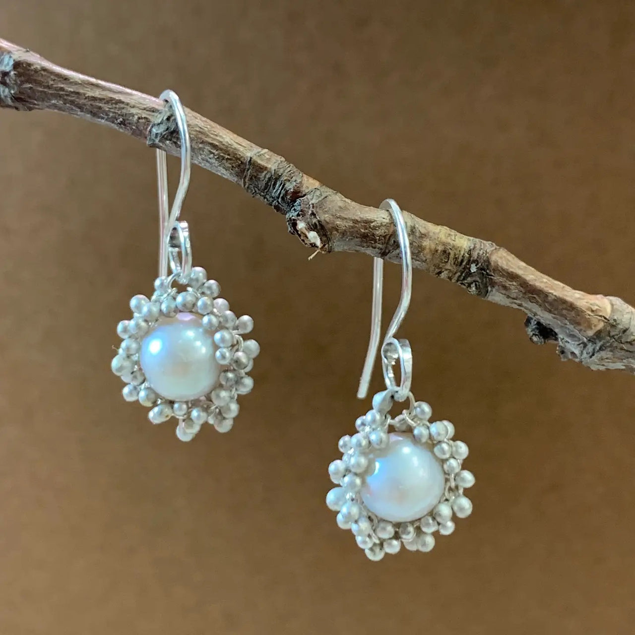 YedOmi: 360 Caviar & Pearl Earrings