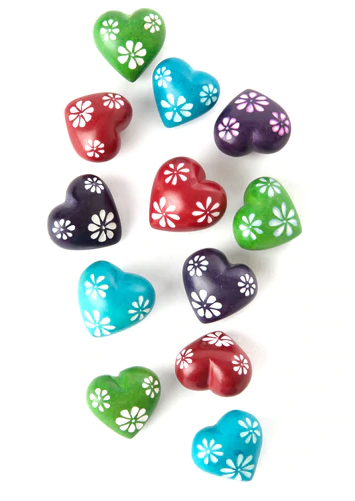 African Modern: Rainbow & Flower Sweet Hearts