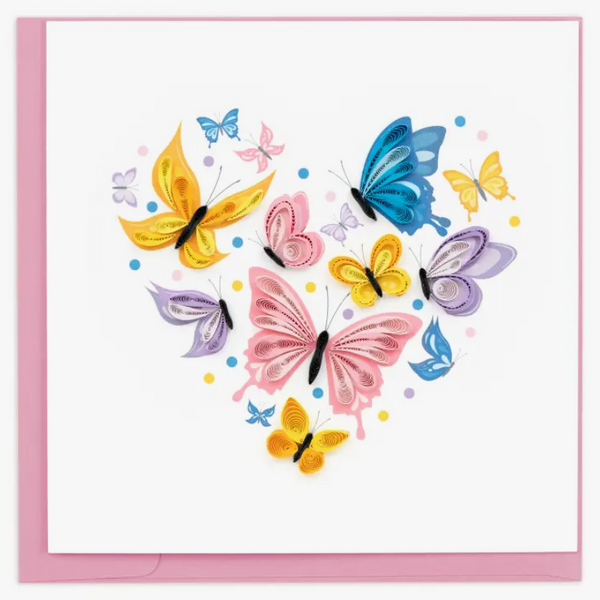 Quilling Card: Butterfly Heart
