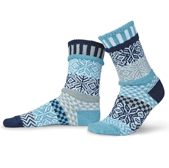 Solmate: Crew Socks, Snowfall