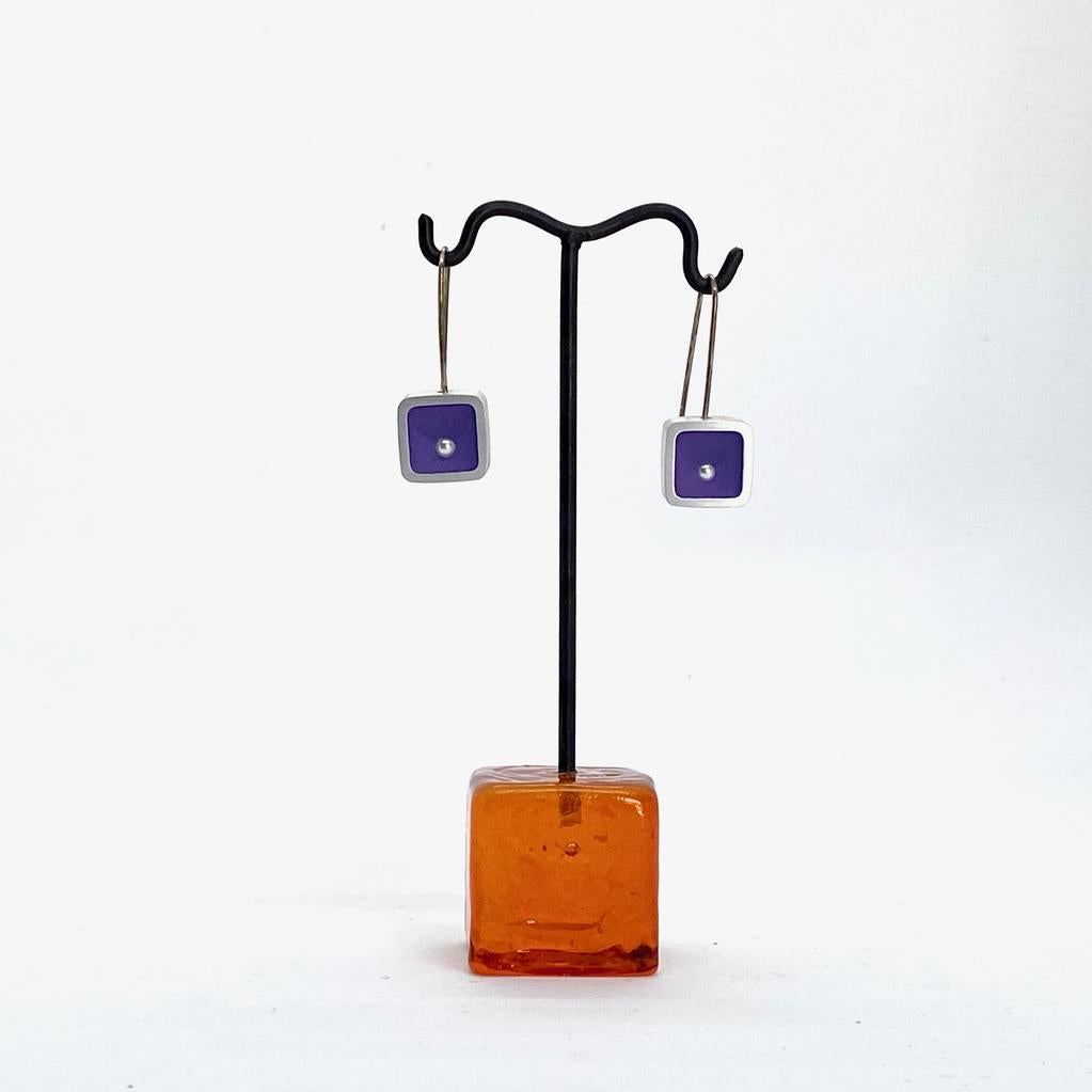 Stubborn: Square with Pearl Earrings