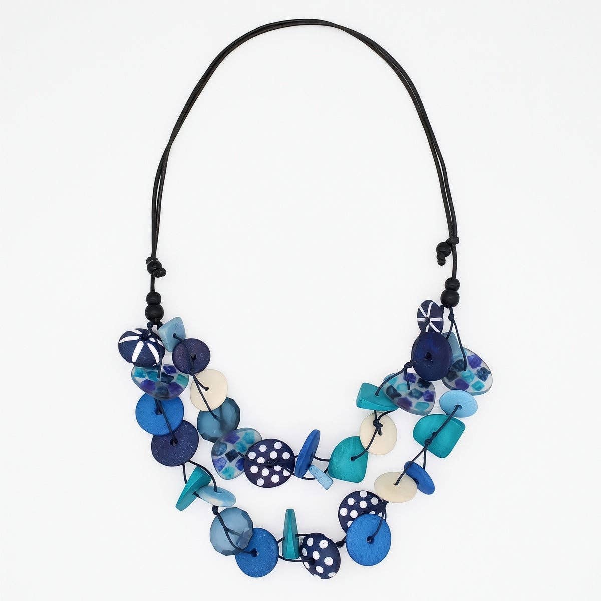 Sylca: Colorburst Confetti Necklace, Blues