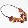 Sylca: Colorburst Confetti Necklace, Brown