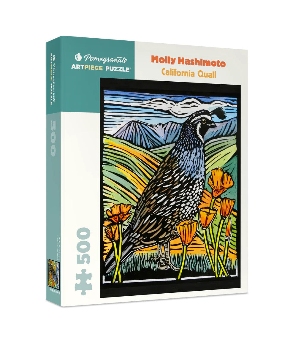 Pomegranate: Molly Hashimoto "California Quail" 500pc puzzle