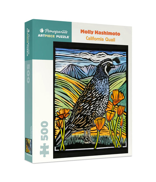 Pomegranate: Molly Hashimoto "California Quail" 500pc puzzle