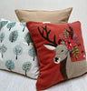 Natural Habitat: Reindeer & Robin Pillow 16"