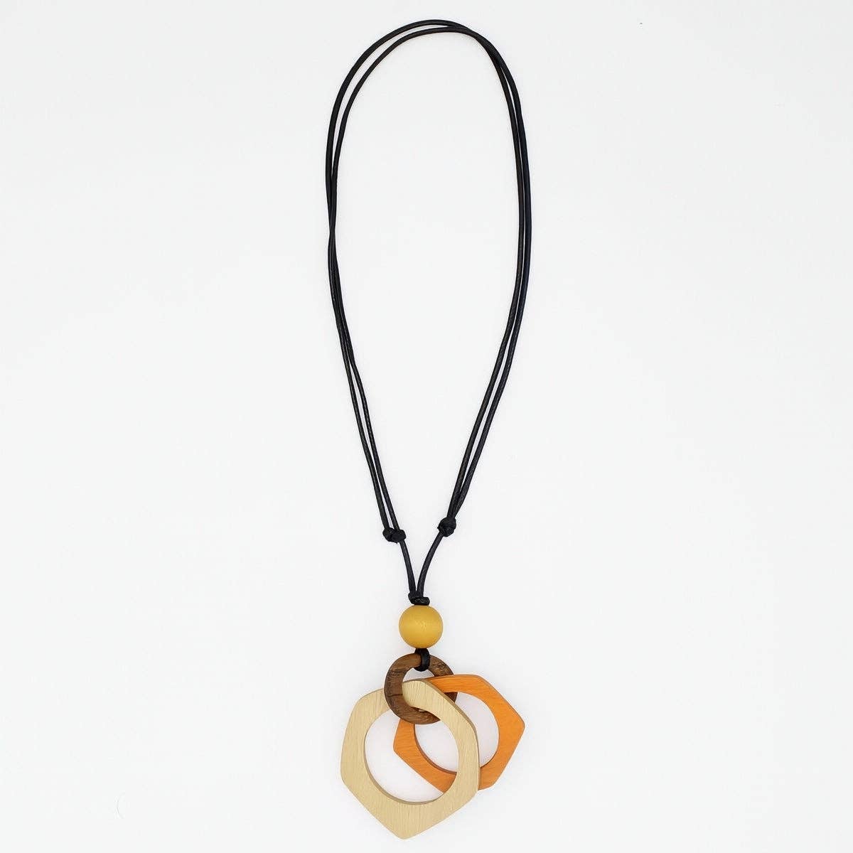 Sylca: Honeylight Double Circle Pendant