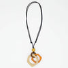 Sylca: Honeylight Double Circle Pendant