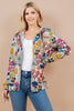 LA Soul: Colorful Mushroom Zip Front Hoodie