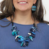 Sylca: Colorburst Confetti Necklace, Blues
