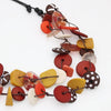 Sylca: Colorburst Confetti Necklace, Brown