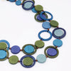 Sylca: Circle Cut-Out Necklace, Blue