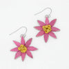 Sylca: Amaya Flower Earrings, Pink
