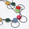 Sylca: Watercolor Waves Leather Loop Necklace