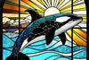 Micro Puzzles: Stained Glass Orca
