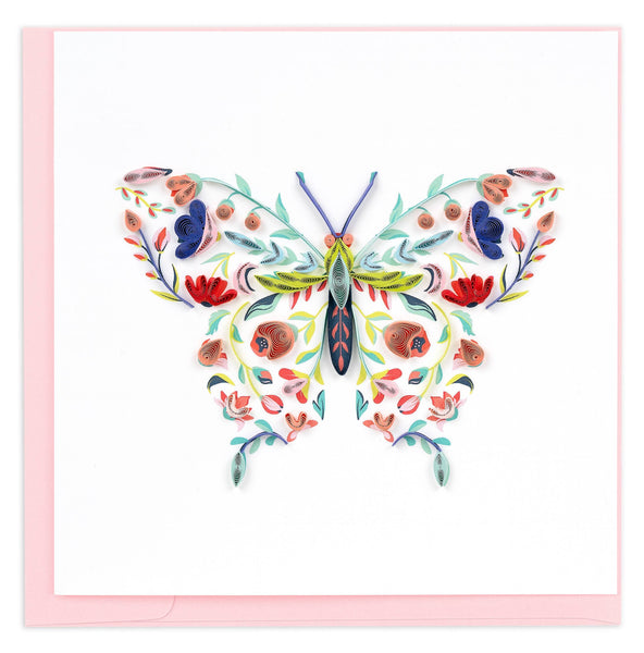 Quilling Card: Floral Butterfly