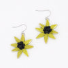 Sylca: Amaya Flower Earrings, Lime