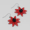 Sylca: Amaya Flower Earrings, Red