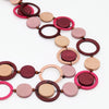 Sylca: Circle Cut-Out Necklace, Magenta
