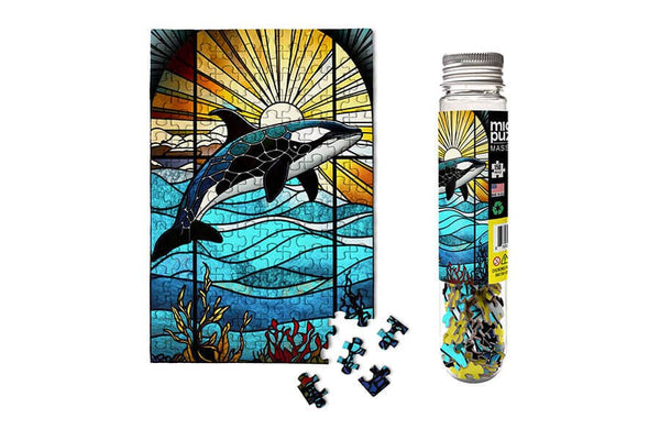Micro Puzzles: Stained Glass Orca