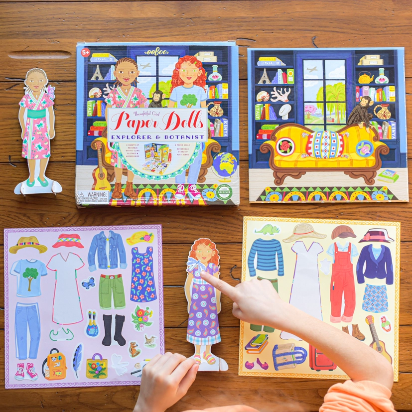 eeBoo: Explorer & Botanist Paper Dolls