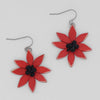 Sylca: Amaya Flower Earrings, Red