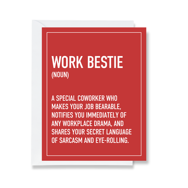 Work Bestie Definition Greeting Card