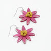 Sylca: Amaya Flower Earrings, Pink