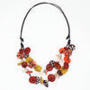 Sylca: Colorburst Confetti Necklace, Brown