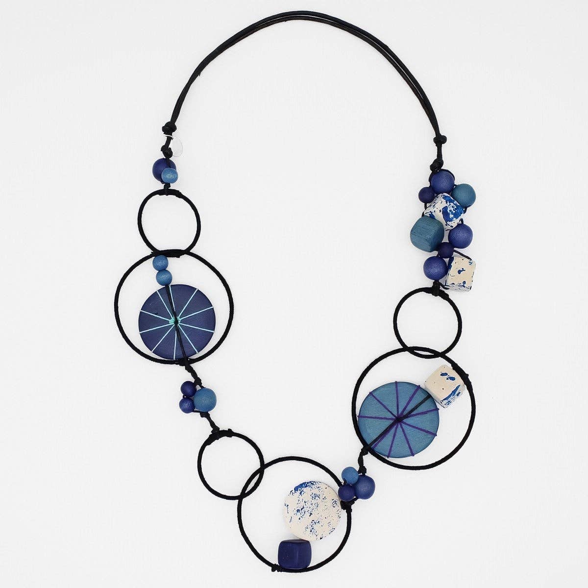 Sylca: Blue Hayden Disk Necklace