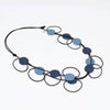 Sylca: Coastal Waves Leather Loop Necklace