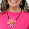 Sylca: Amaya Flower Statement Necklace, Pink