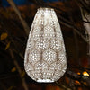 Allsop: Stella Blossom 14" Teardrop Solar Lantern Pearl