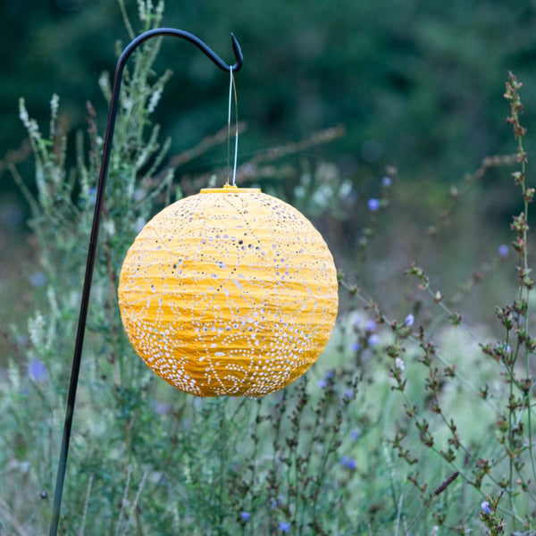 Allsop: Stella Monstera 12" Globe Solar Lantern, Marigold