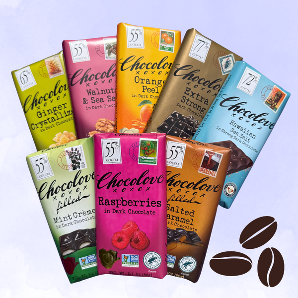 Chocolove: Assorted Dark chocolate Bars (3.2oz)