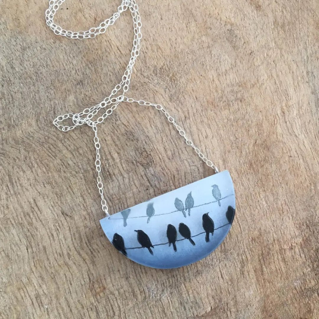 Fernworks: Birds on Lines Necklace