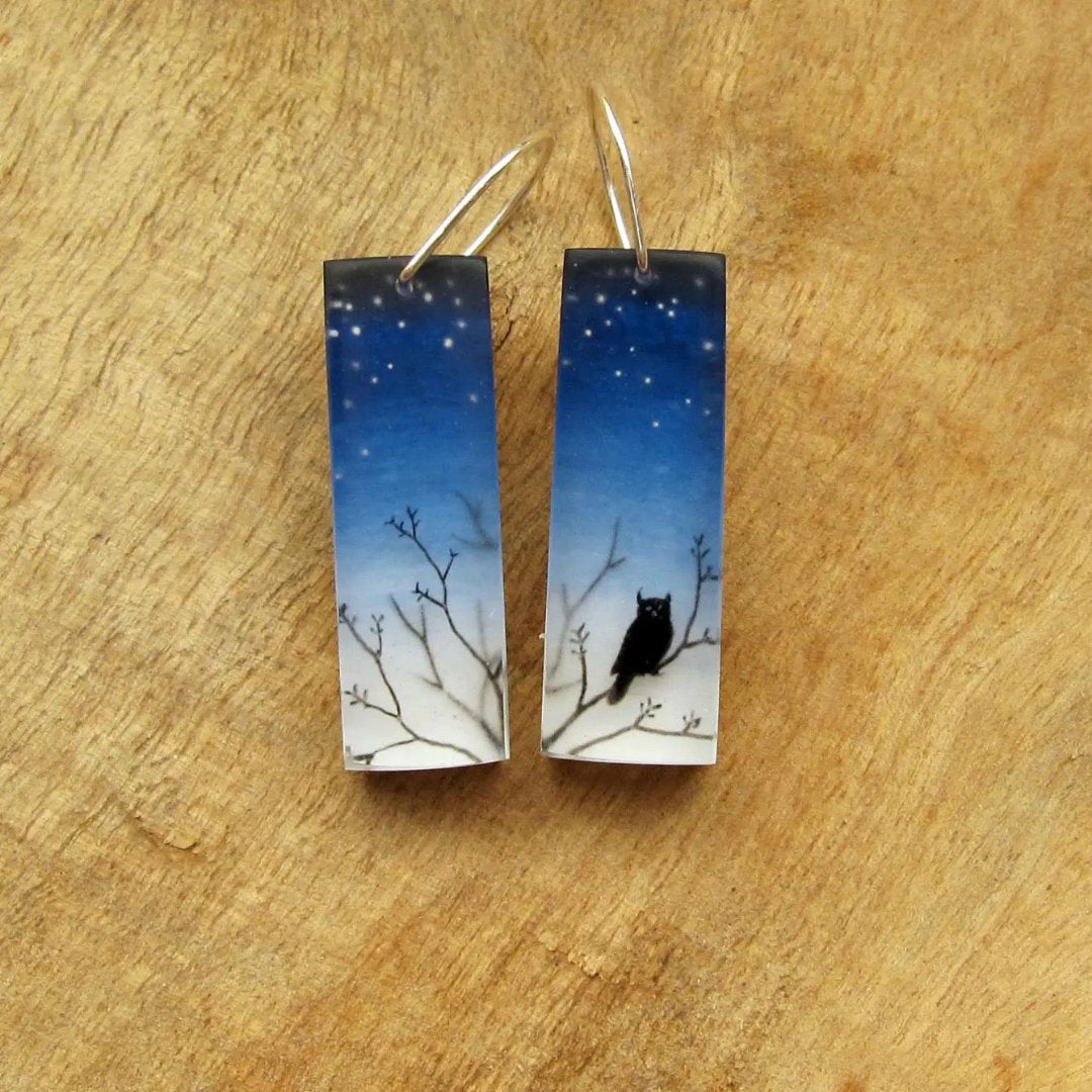 Fernworks: Owl Earrings