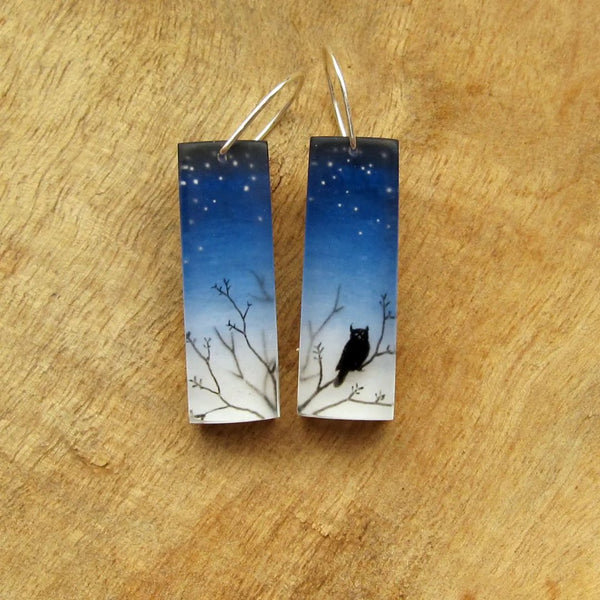 Fernworks: Owl Earrings