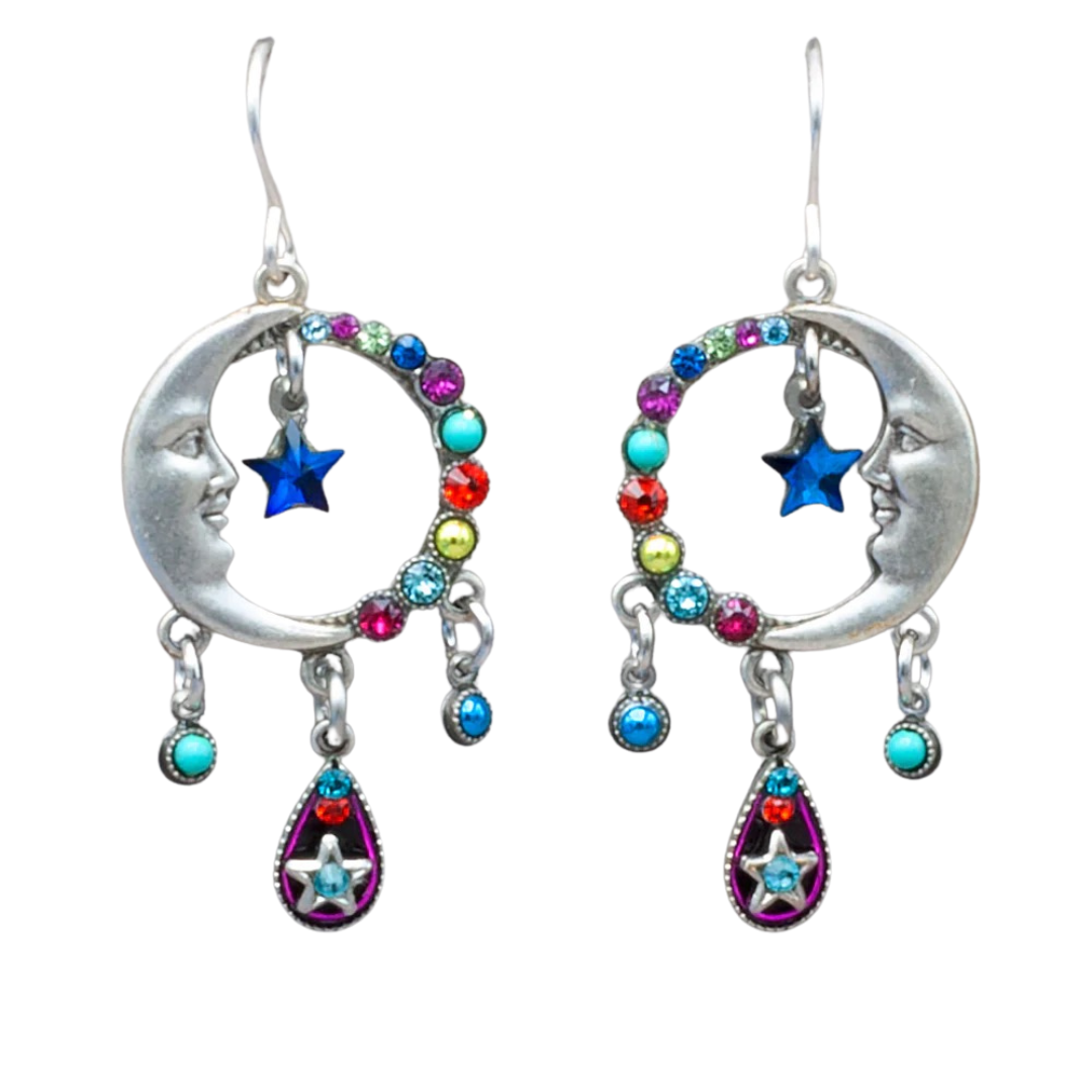 Firefly: Luna and Star w/ Pendant Earring (E178) Multi Color