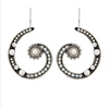 Firefly: Spiral Sunburst White Pearl Earrings (6782wht)