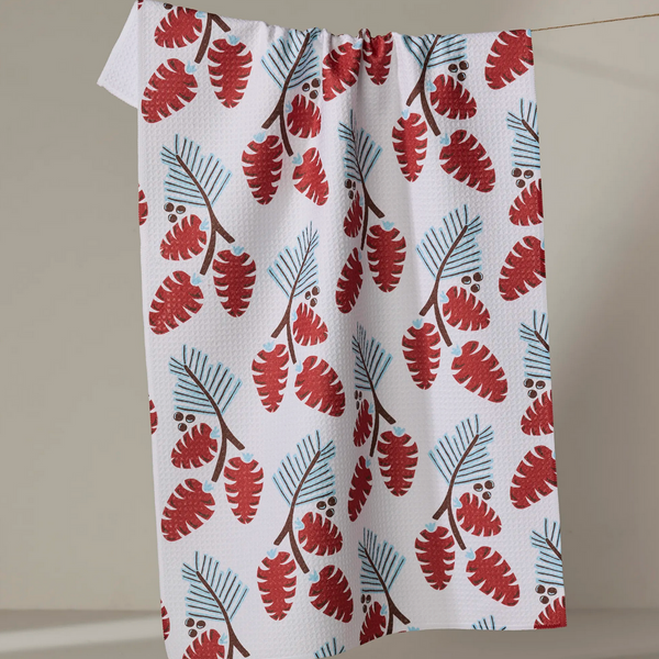 Geometry: Winter Forage Tea Towel