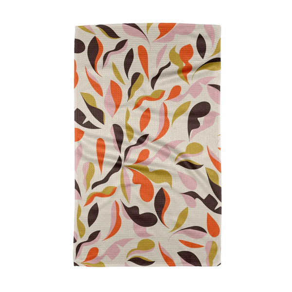 Geometry: Playful Leaves Tea Towel