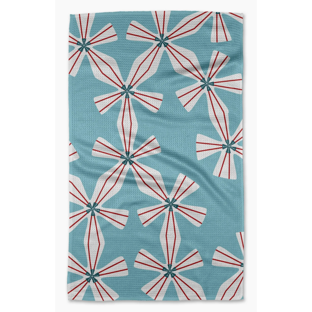 Geometry Winter Snowflake Tea Towel